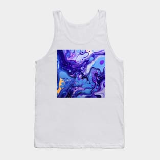 Blue Serenity: Waves of Calm in Abstract Form Tank Top